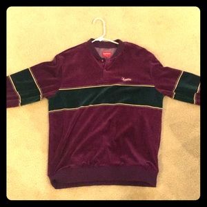 Supreme “Henley Purple” Long Sleeve Tee